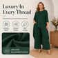 Women's Chic Asymmetrical Top & Wide-Leg Pants Set
