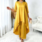 Women's Chic Asymmetrical Top & Wide-Leg Pants Set