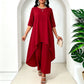 Women's Chic Asymmetrical Top & Wide-Leg Pants Set