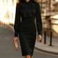 ✨New Arrivals & Special Offers-Women's Elegant Bow Tie Neck Pencil Dress