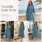 Women’s Casual V-Neck Dress with Pockets