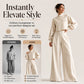 Women's Casual Cropped Top & Wide Leg Pants Set