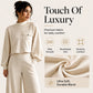 Women's Casual Cropped Top & Wide Leg Pants Set