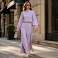 Women's Casual Cropped Top & Wide Leg Pants Set