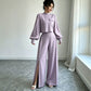 Women's Casual Cropped Top & Wide Leg Pants Set