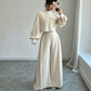 Women's Casual Cropped Top & Wide Leg Pants Set