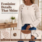 Women's Casual Ribbed Knit Long Sleeve Top