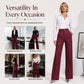 Women's High-Waisted Striped Wide-Leg Pants