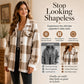 Women's Plaid Button-Down Cozy Jacket