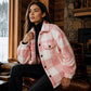 Women's Plaid Button-Down Cozy Jacket
