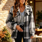 Women's Plaid Button-Down Cozy Jacket