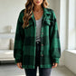 Women's Plaid Button-Down Cozy Jacket