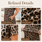 🥳2026 HOT SALE 50% Off🥳💞Women's Leopard Print Maxi Dress with Pockets Casual Short Sleeve Long Dress