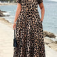 🥳2026 HOT SALE 50% Off🥳💞Women's Leopard Print Maxi Dress with Pockets Casual Short Sleeve Long Dress