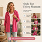 Women's 3/4 Sleeve Hooded Knit Cardigan