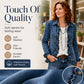 Women's Double Breasted Ruffle Denim Jacket
