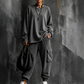 Women's Casual Crew Neck Top & Cargo Pants Set
