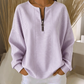Women's Striped Zip-Up Long Sleeve Top