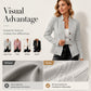 Women's Textured Button Down Blazer Jacket