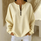 Women's Striped Zip-Up Long Sleeve Top