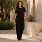 Women's Top & Wide-Leg Pants 2-Piece Set