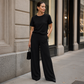 Women's Top & Wide-Leg Pants 2-Piece Set
