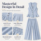 Women's Summer Peplum Top & Wide-Leg Pants Set