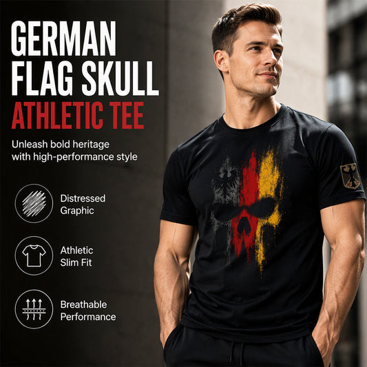 Men's German Flag Skull T-Shirt