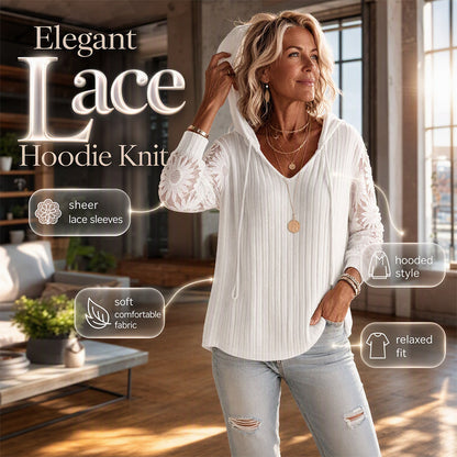 Elegant Lace Hoodie Knit