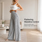 High-Waist Striped Wide-Leg Trousers