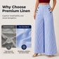 High-Waist Striped Wide-Leg Trousers