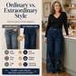 Women's Metal Eyelet Cutout Wide-Leg Jeans