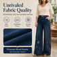 Women's Metal Eyelet Cutout Wide-Leg Jeans