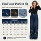 Women's Metal Eyelet Cutout Wide-Leg Jeans