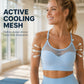 Women's Hollow Mesh Push Up Sports Bra