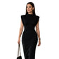 Women's Elegant Mock Neck Bodycon Dress