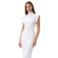 Women's Elegant Mock Neck Bodycon Dress