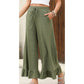 Women's Casual Wide-Leg Pants with Ruffle Hem