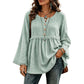 Women's Casual Loose Long Sleeve Fringe Top