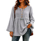 Women's Casual Loose Long Sleeve Fringe Top