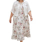 Women's Floral Maxi Dress with Cropped Jacket Set