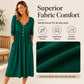 Women's V-Neck Button Pleated Dress