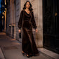 ⌛Limited-Time Offer-Women's Elegant Velvet Cowl Neck Dress – Luxe Soft Texture With Flattering Feminine Silhouette 🤍