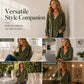 Women's Velvet Hoodie Jacket with Ruffle Sleeve