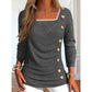 Women's Square Neck Long Sleeve Top