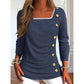 Women's Square Neck Long Sleeve Top