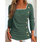 Women's Square Neck Long Sleeve Top