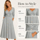 👖 LIMITED-TIME 50% OFF! ✨ Women's Casual Cross-Front V-Neck Cotton Dress