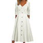 👖 LIMITED-TIME 50% OFF! ✨ Women's Casual Cross-Front V-Neck Cotton Dress