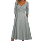 👖 LIMITED-TIME 50% OFF! ✨ Women's Casual Cross-Front V-Neck Cotton Dress